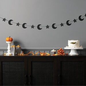 Hyde & Eek Target Halloween 2025 moon star wood garland mantle wall decoration